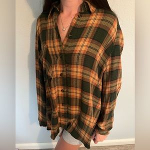 Urban Outfitters Plaid Oversized Button Down Flannel